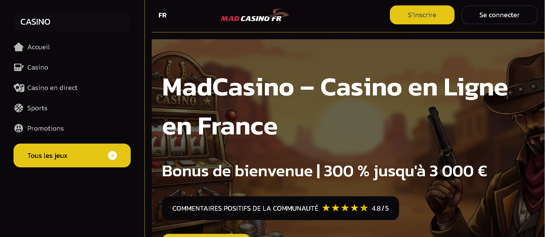Aperçu du lobby Mad Casino
